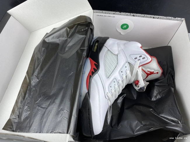 Chep Onekick Fire Jordan Tongue 5 Silver Retro DA1911-102 Red (2020) Air 0825